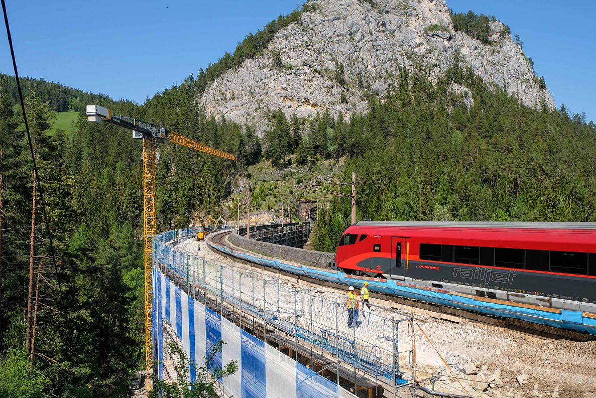 Semmering Bauarbeiten Viadukt