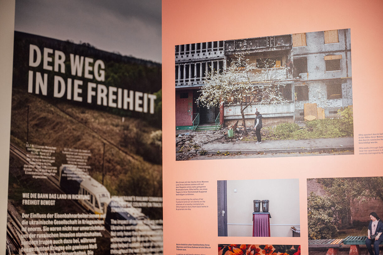 Porträts ukrainischer Eisenbahnerfamilien