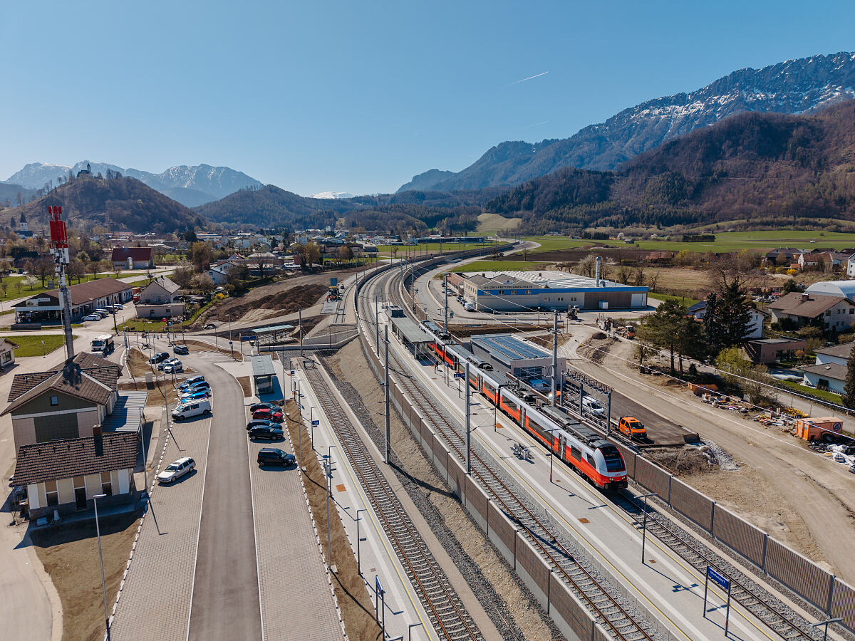 Eröffnung Bf Micheldorf_Bahnhof Vogelperspektive