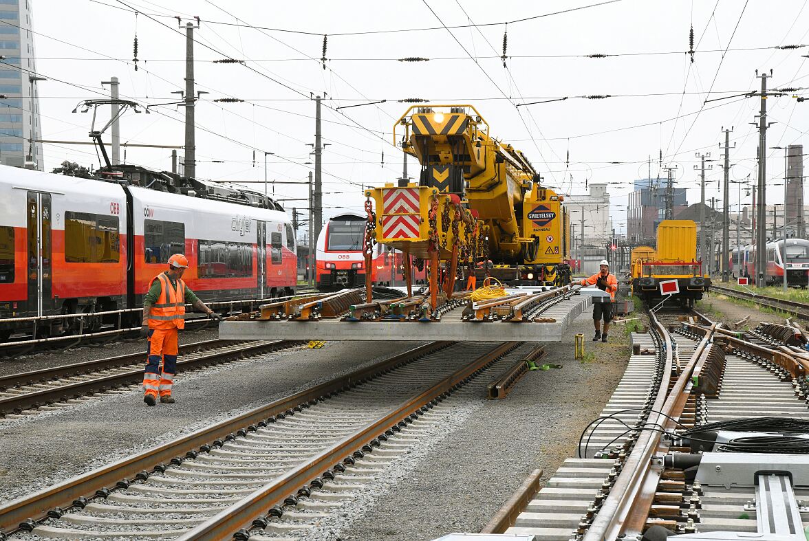 Gleisarbeiten Linz Hbf