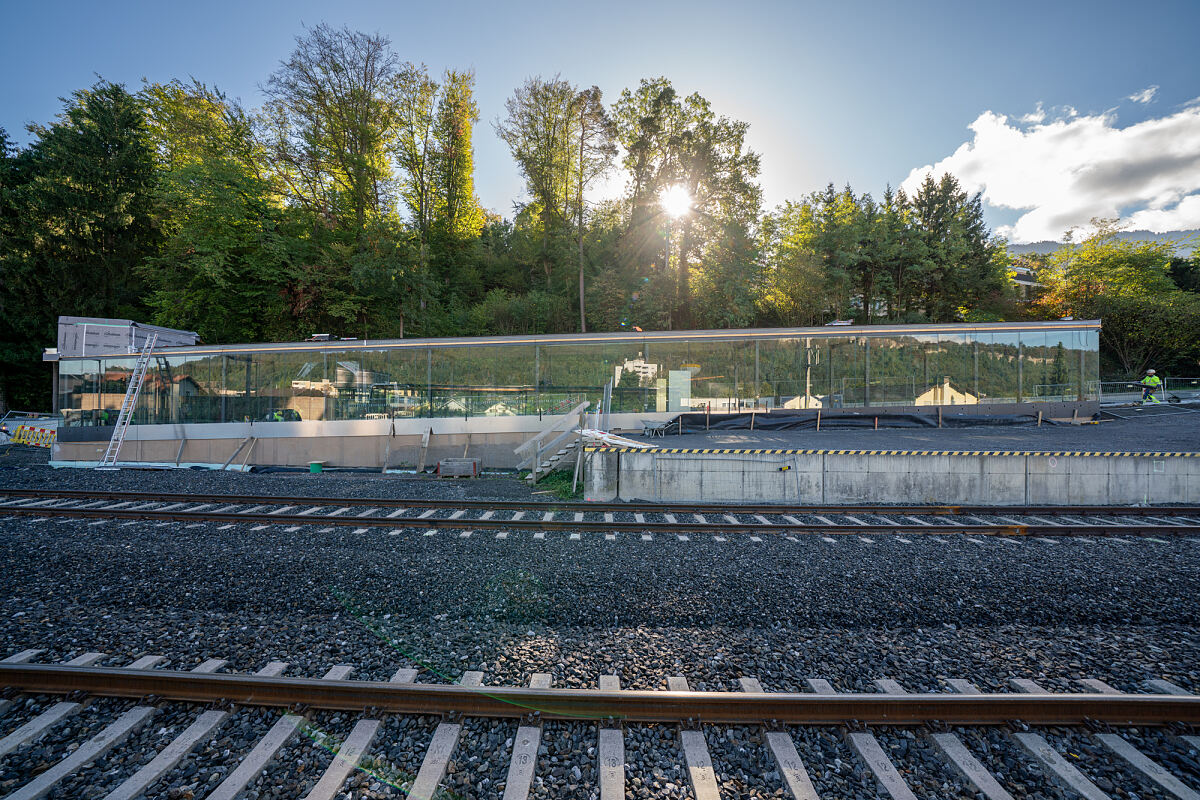 Neue Haltestelle Feldkirch Tosters im Entstehen