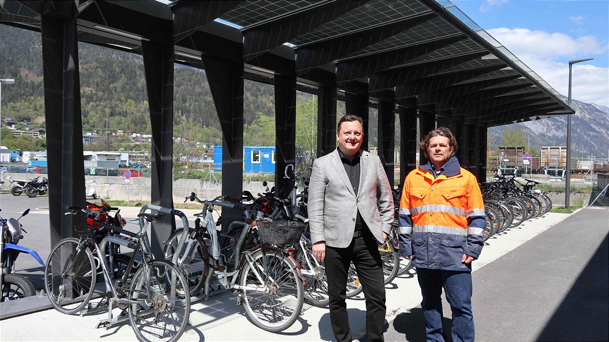 Bike and Ride mit Photovoltaik am Bahnhof Schwaz
