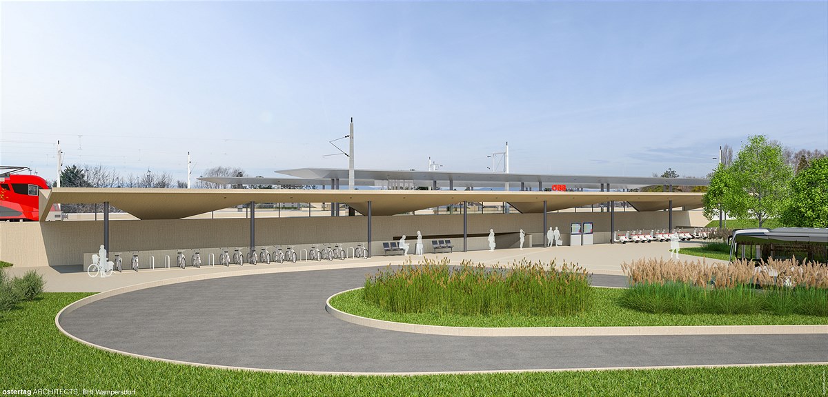 Bahnhof Wampersdorf © ÖBB, Ostertag Architects