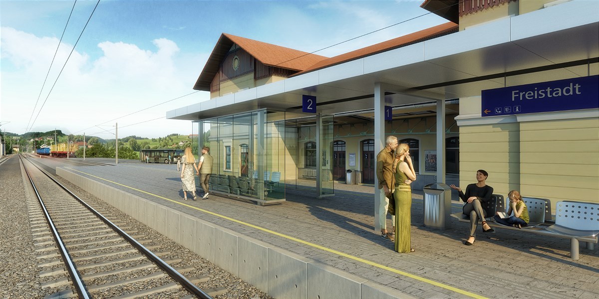 Endspurt für Bahnhof Freistadt: barrierefrei - digital - voll automatisiert