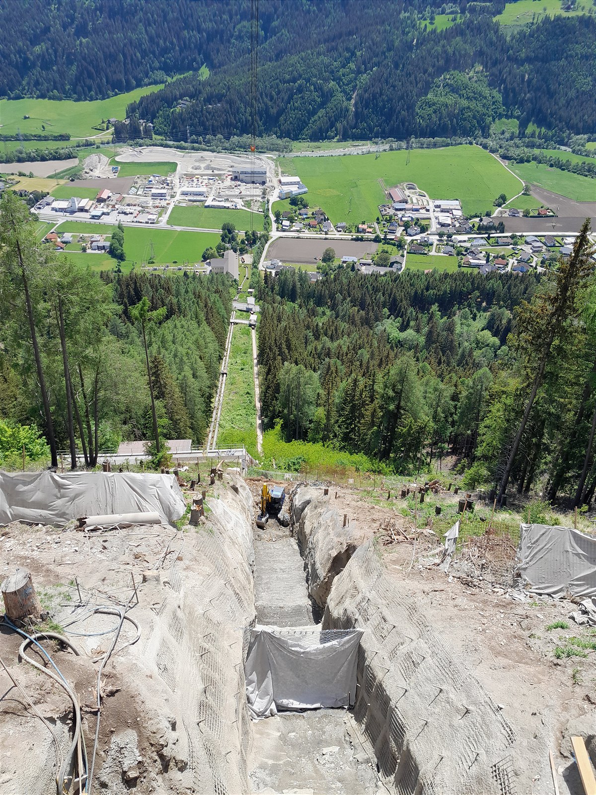 Bau Druckrohrleitung