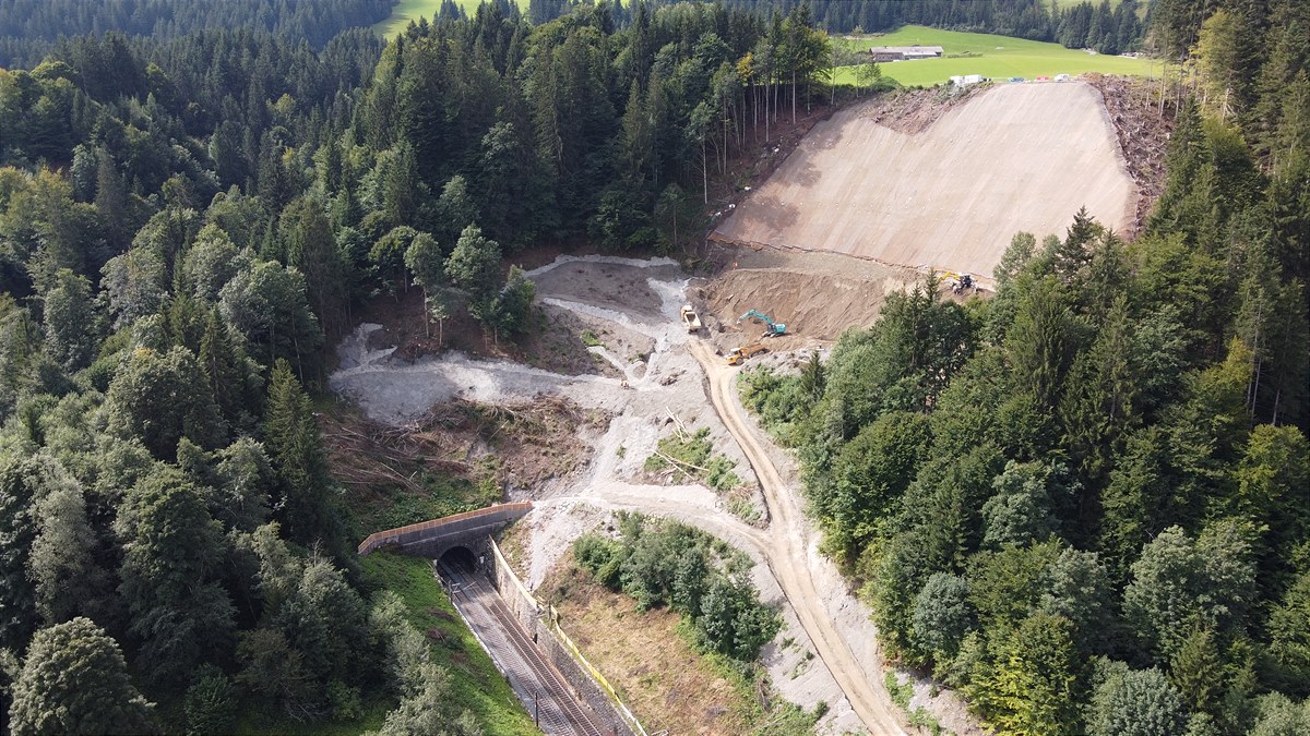 Sicherungsmaßnahmen beim Leideggtunnel