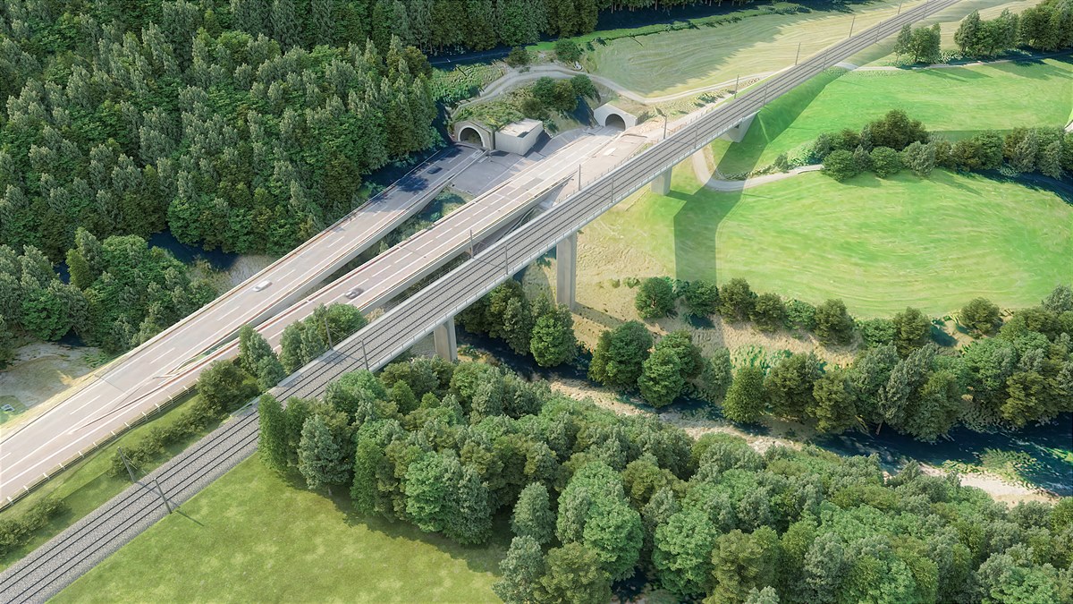 Visualisierung Zweigleisiger Ausbau Hinterstoder - Pießling-Vorderstoder