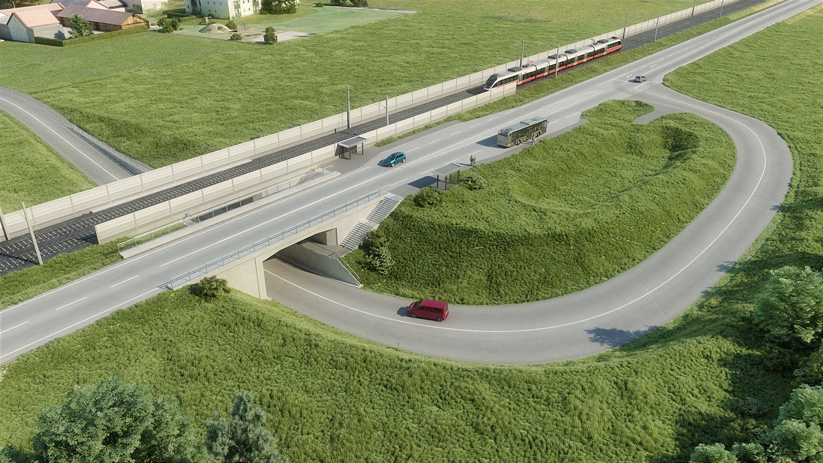 Visualisierung Zweigleisiger Ausbau Hinterstoder - Pießling-Vorderstoder