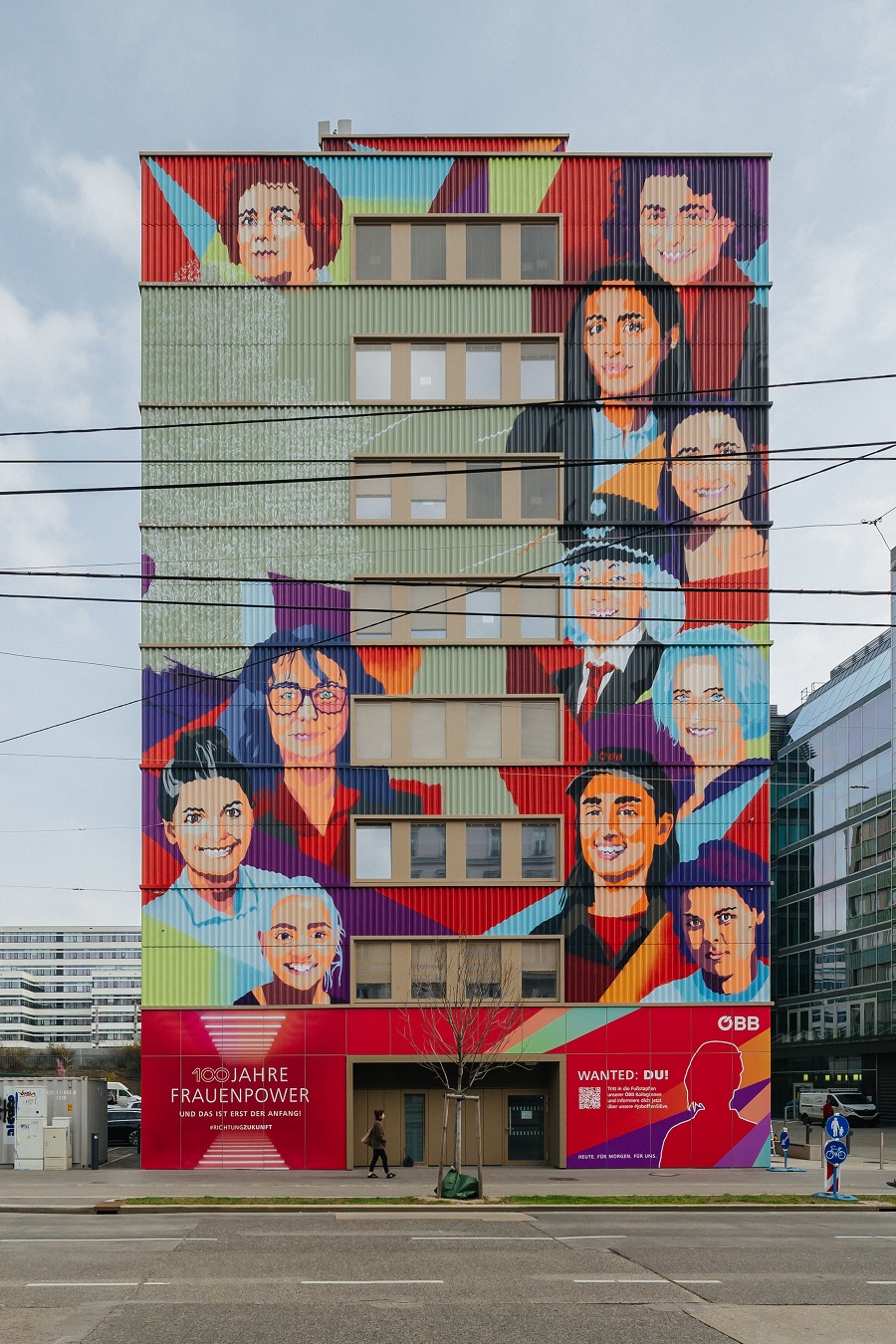 Mural im Entstehungsprozess