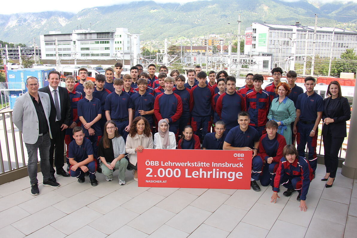 2000 Lehrlinge in der ÖBB Lehrwerkstätte Innsbruck seit ihrer Gründung
