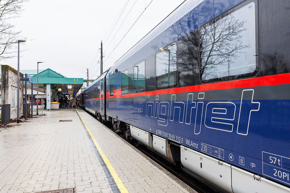 Ankunft erster Nightjet der neuen Generation im Linienverkehr in Bregenz