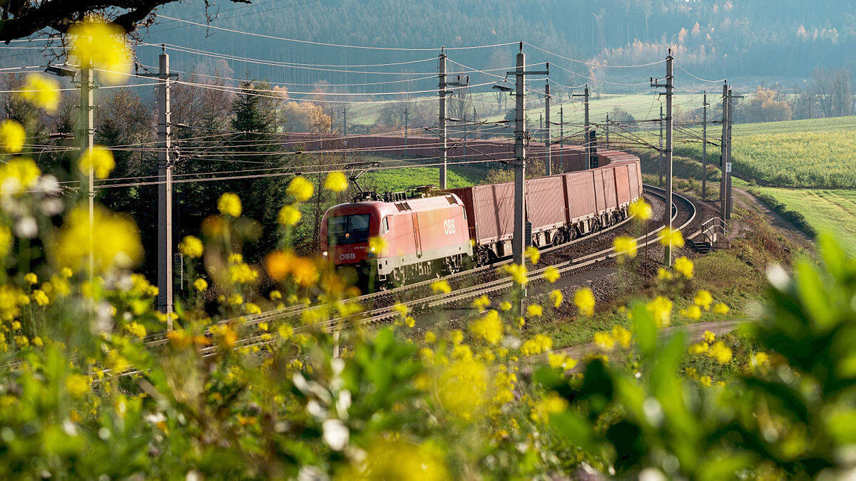 Güterzug mit Containern