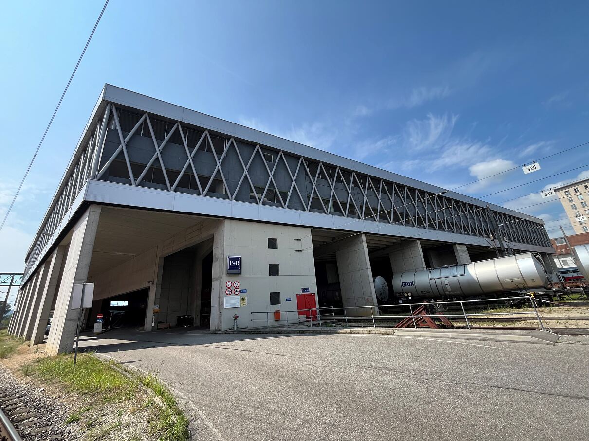 Parkdeck Krems Einfahrtsbereich Ostseite