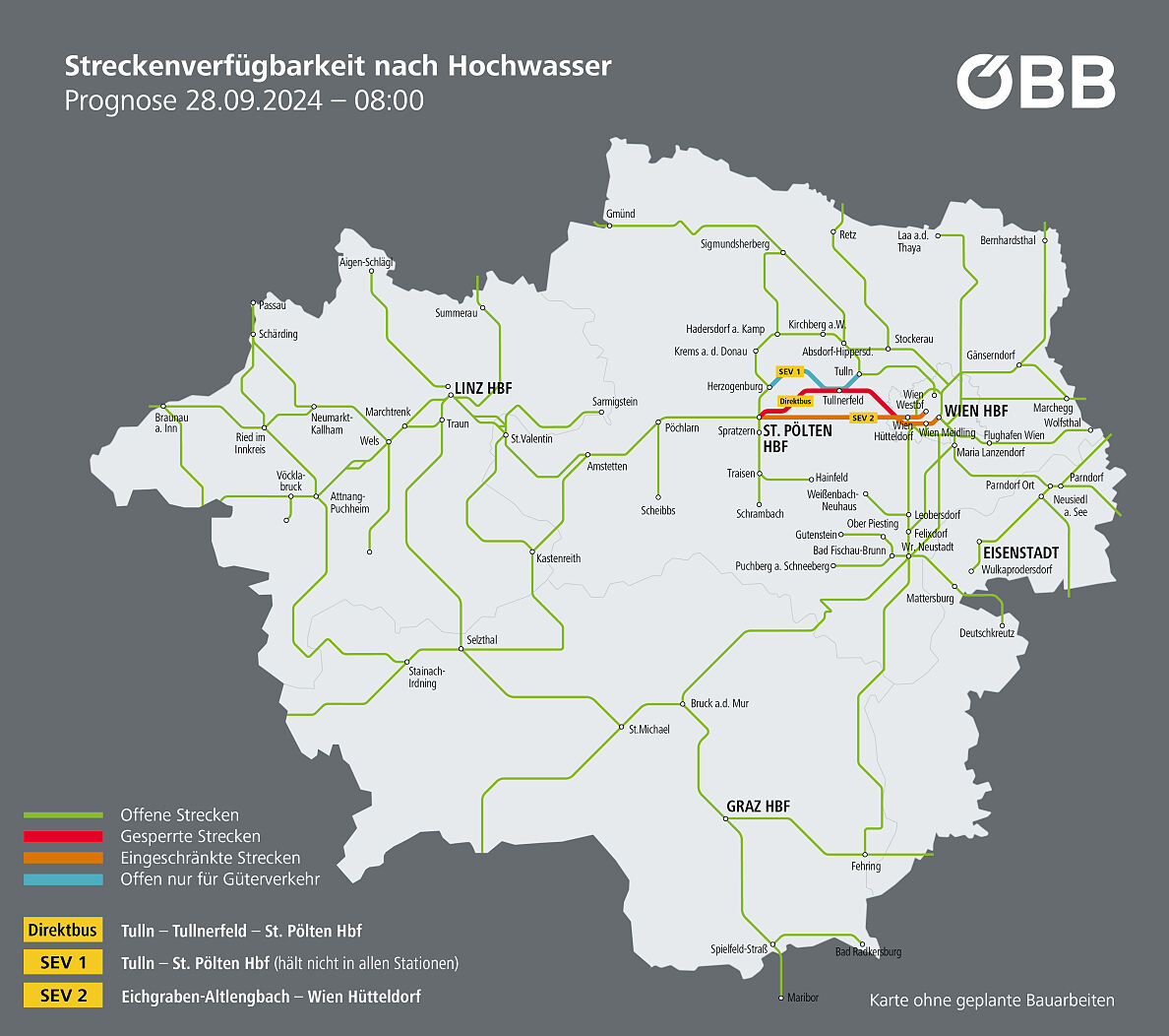 Streckenverfügbarkeit nach Hochwasser