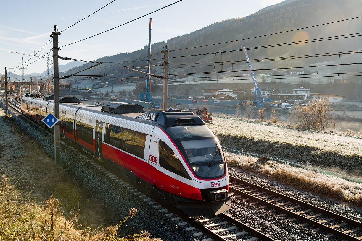 Einhub der Brückenteile in Gries im PInzgau