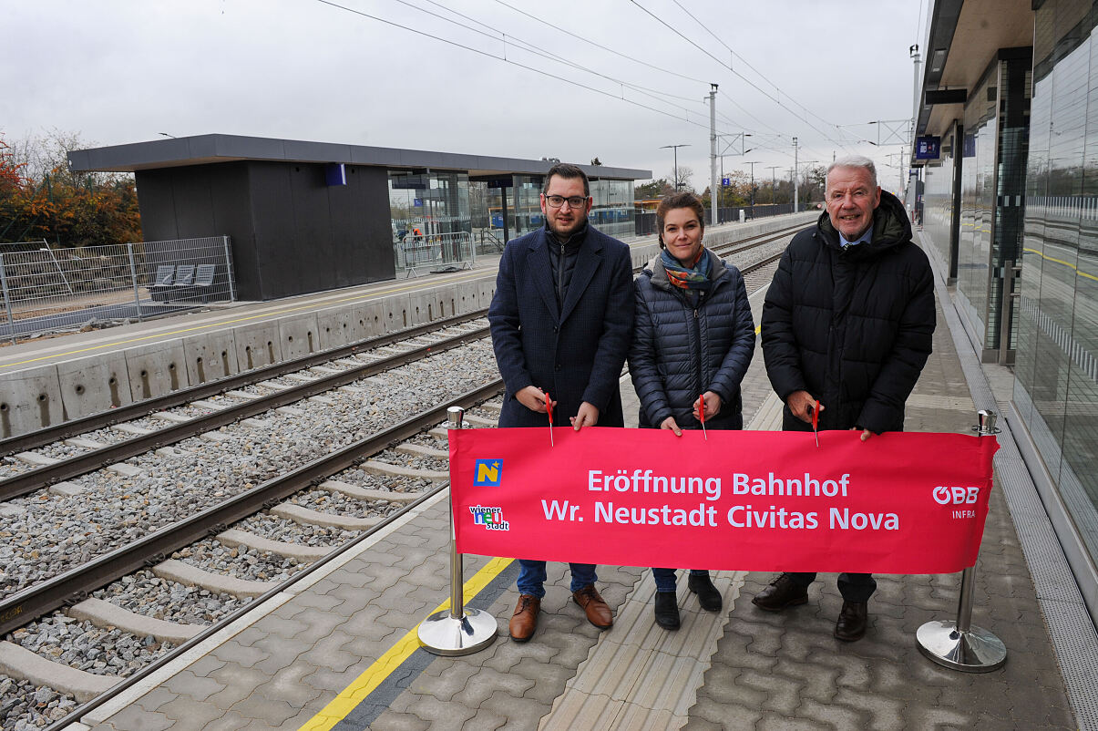 Inbetriebnahme neue Haltestelle Wr. Neustadt Civitas Nova