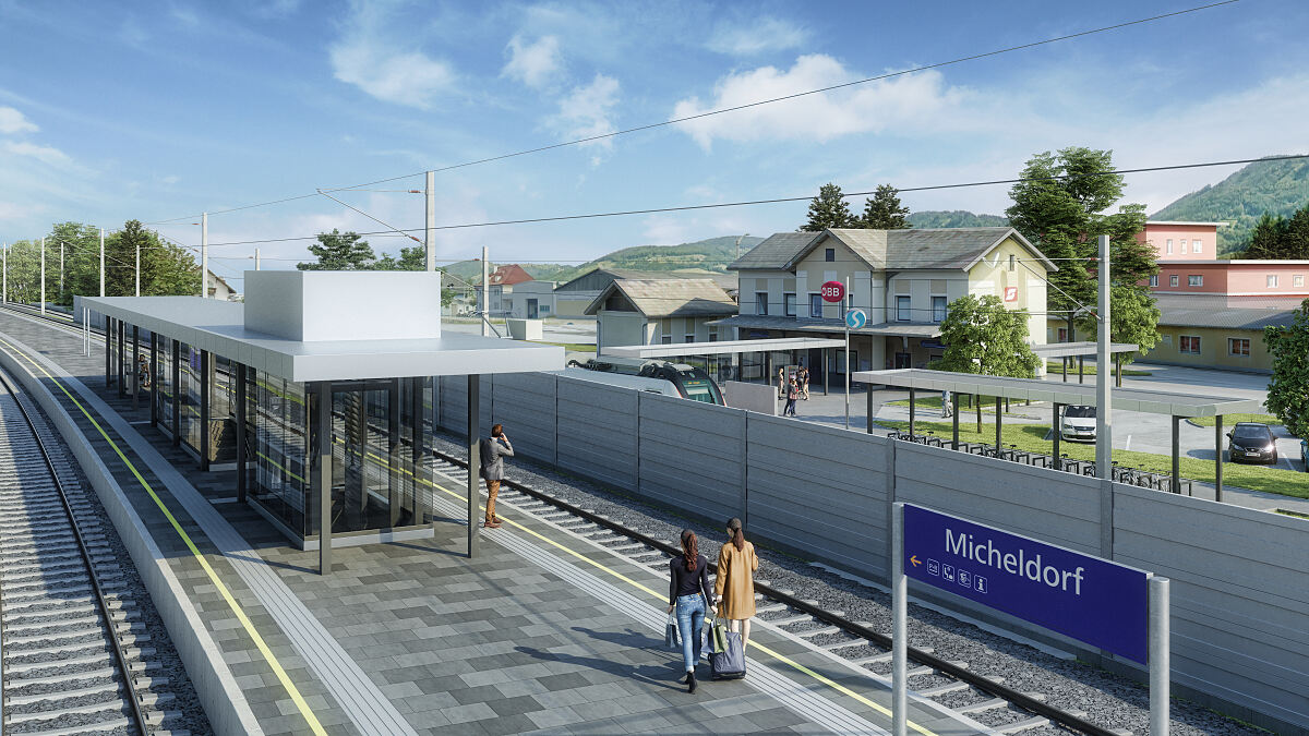 Bahnhof Micheldorf Visualisierung