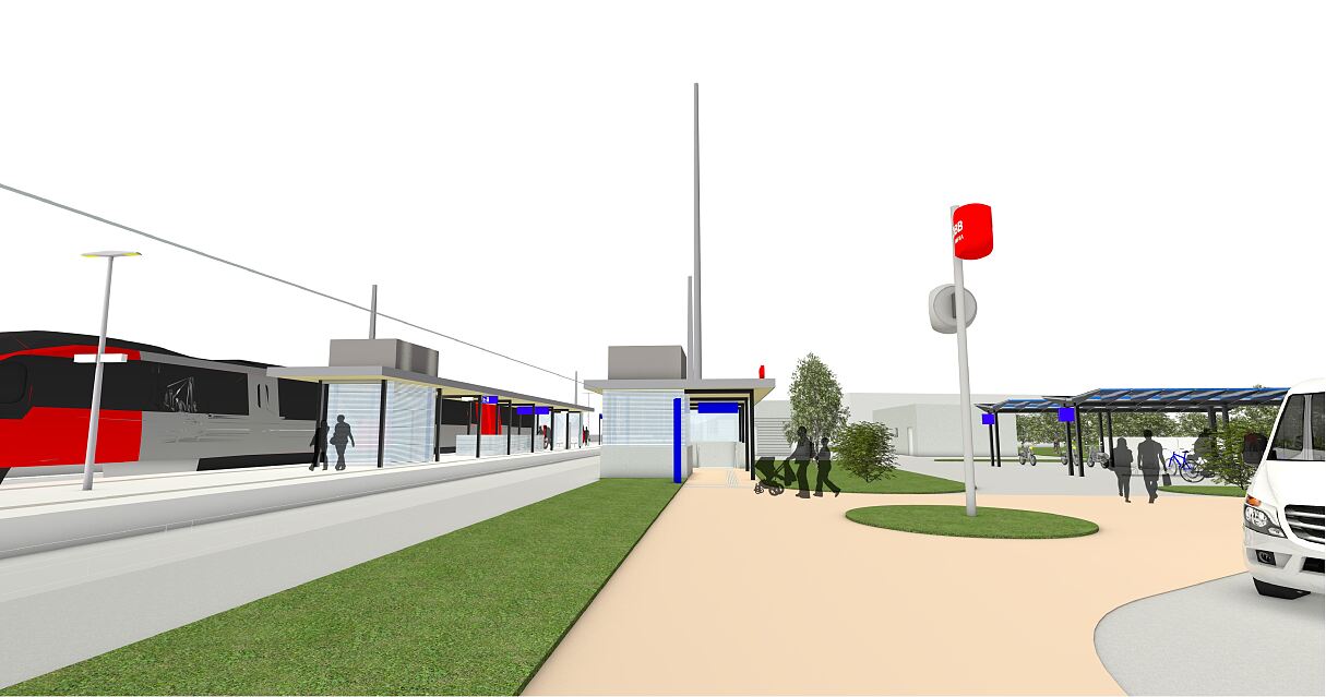 Visualisierung Bahnhof Schönwies