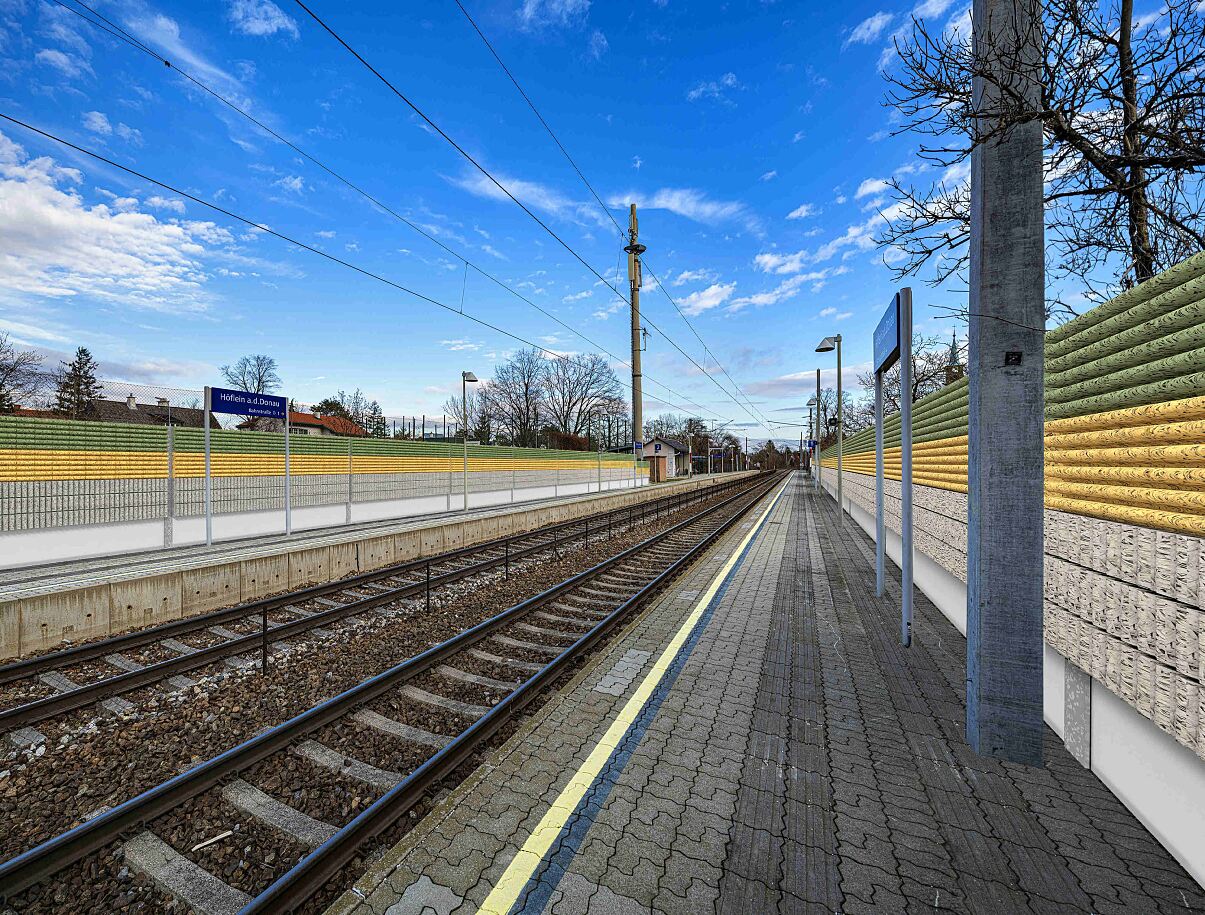 Fotomontage Lärmschutzmaßnahmen Höflein