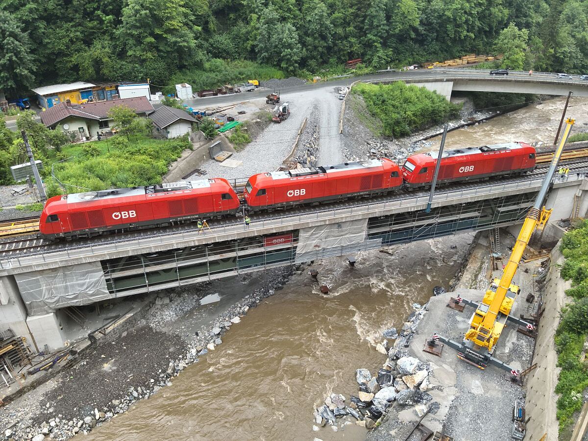 Brückenbelastungstest in Eschenau