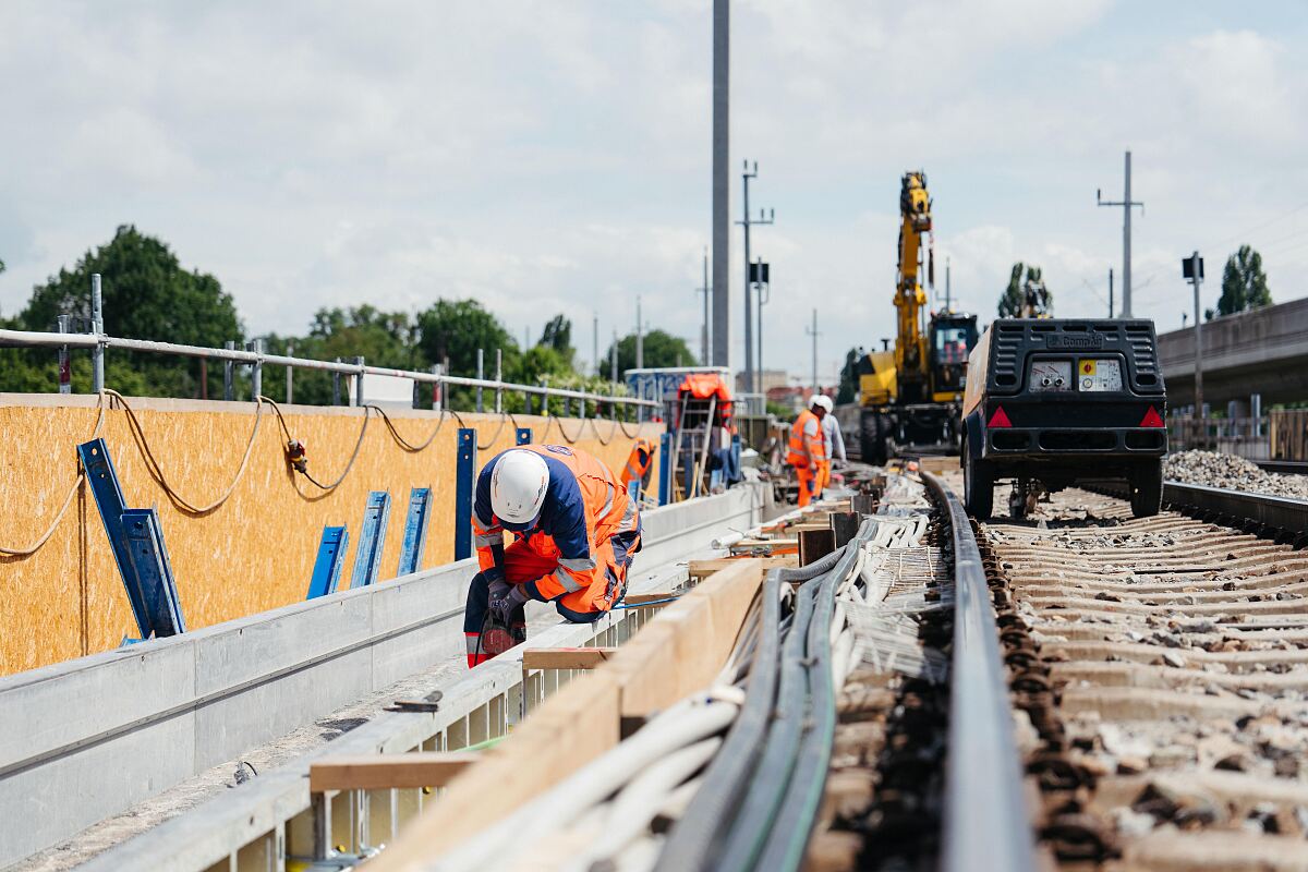 ÖBB-Infrastruktur AG Bauarbeiten Wien Floridsdorf Sommer 2025