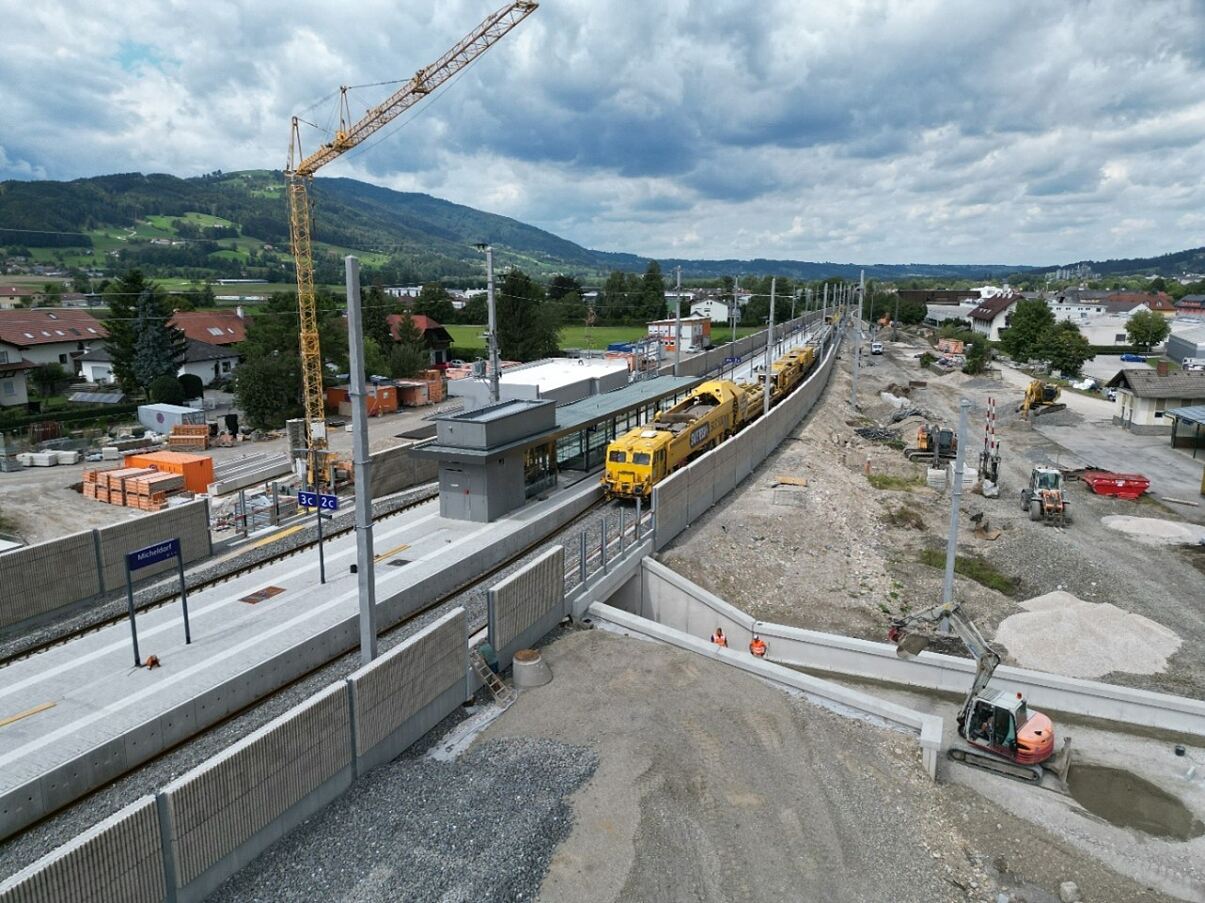 Arbeiten Bahnhof Micheldorf