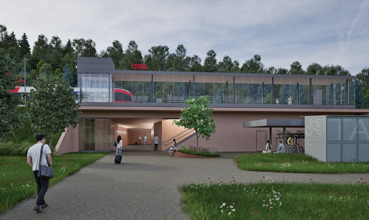 Neubau Haltestelle Tosters (Visualsierung)