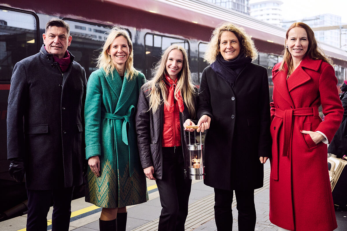 Das Friedenslicht am Wiener Hauptbahnhof