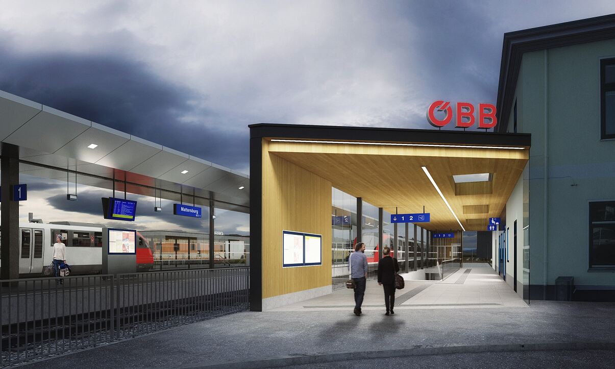 Überdachung Zugang_Bf Mattersburg